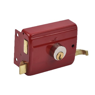 现代简约房门锁外装门锁铁质门锁入户门锁户外锁具喷粉五金锁具