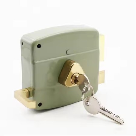 C级铜芯安全老式外装门锁老款新款地下室三保险木门老式防盗门锁