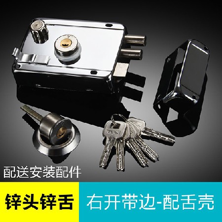 外装门锁月牙锁头月牙锌头月牙铜头 铜舌豪华外装门锁 家用门锁