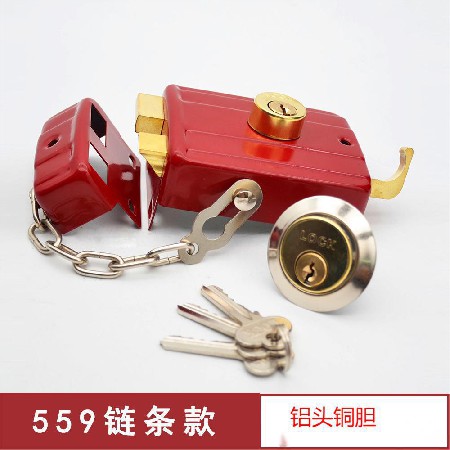 厂家直供老式559双舌门锁559外装门锁双舌锁铝材门锁新中式门锁