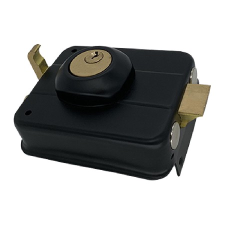 批发定制南美锁P240锁芯斜舌拉钩黑色大门锁室外门锁插芯锁铁门锁