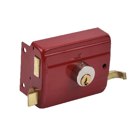 现代简约房门锁外装门锁铁质门锁入户门锁户外锁具喷粉五金锁具