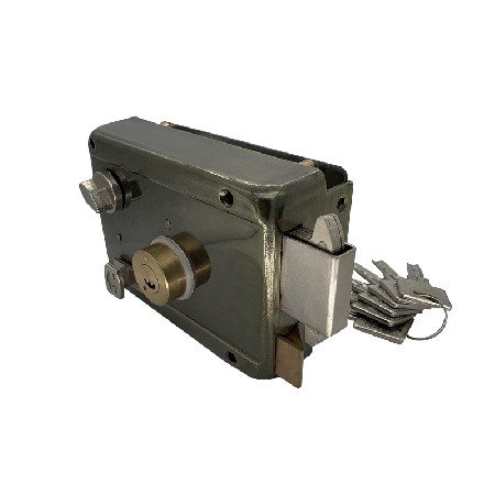 2.0系列连体211贸易机械锁免焊带固定板巴基斯坦中东门锁机械门锁