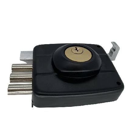 厂家直供P-2300外贸门锁三圆柱铜盖锌合金锁头分体锁室外门锁批发