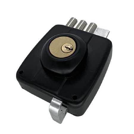 厂家直供P-2300外贸门锁三圆柱铜盖锌合金锁头分体锁室外门锁批发