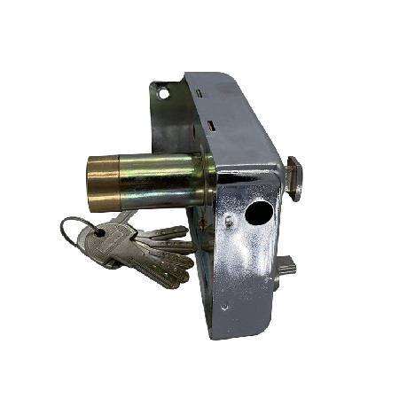 一字电脑匙200SS双保险锁两保险白铬银色铜包铝非洲门锁外装批发