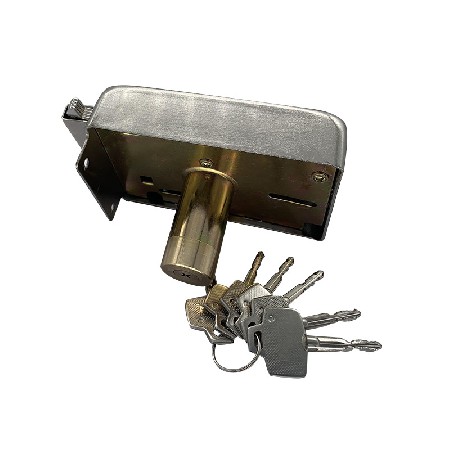 211-SS机械门锁外装门锁巴基斯坦2.0MM拉丝大十字铜锁头室外门锁