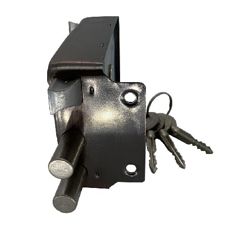 门锁铁双钩舌 黑色烤漆哑光处理 大门锁2.0厚插芯锁美式门锁批发