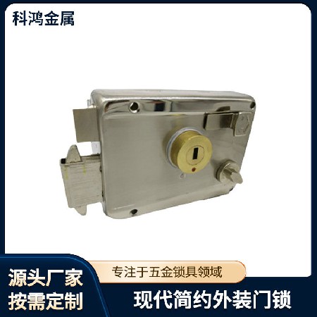 铜头古铜青古机械锁不锈钢可拉丝铜包铝铁包铝锁室外门锁金属门锁