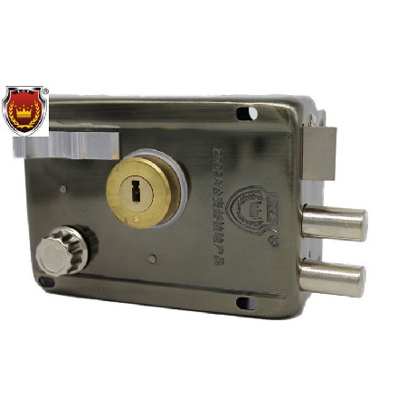 一字电镀古铜青古等机械锁青古电镀金属铁制外装锁现代门锁室外锁