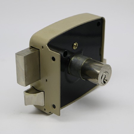 喷漆机械门锁老式门锁压铸金属外装锁锌头外装门锁室外门锁批发