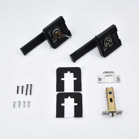 锌合金室内门锁卧室执手锁房门锁轻音简约门锁黑色执手锁锁具批发